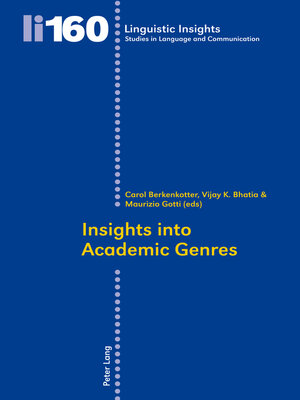 cover image of Insights into Academic Genres